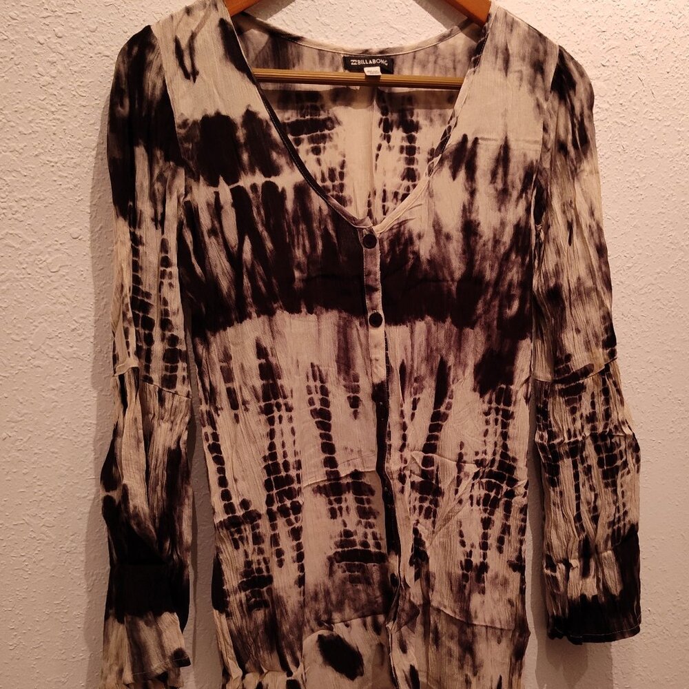 Billabong, Women’s Mini Dress, ¾” Sleeve, Tie-Dye, XS